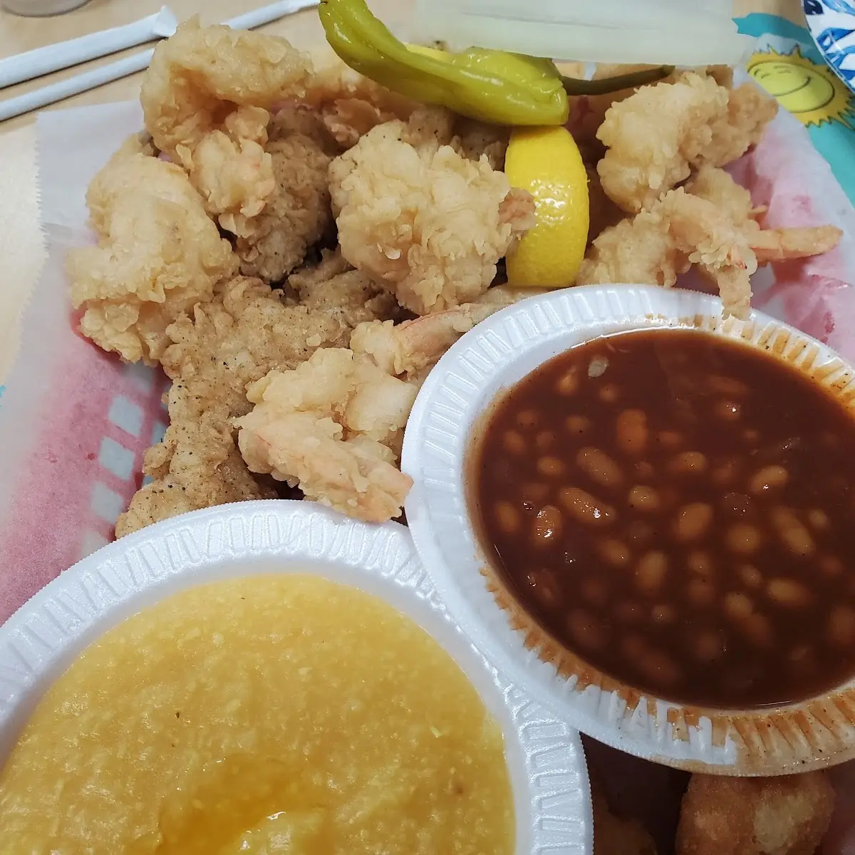 Grouper Fingers and Shrimp
