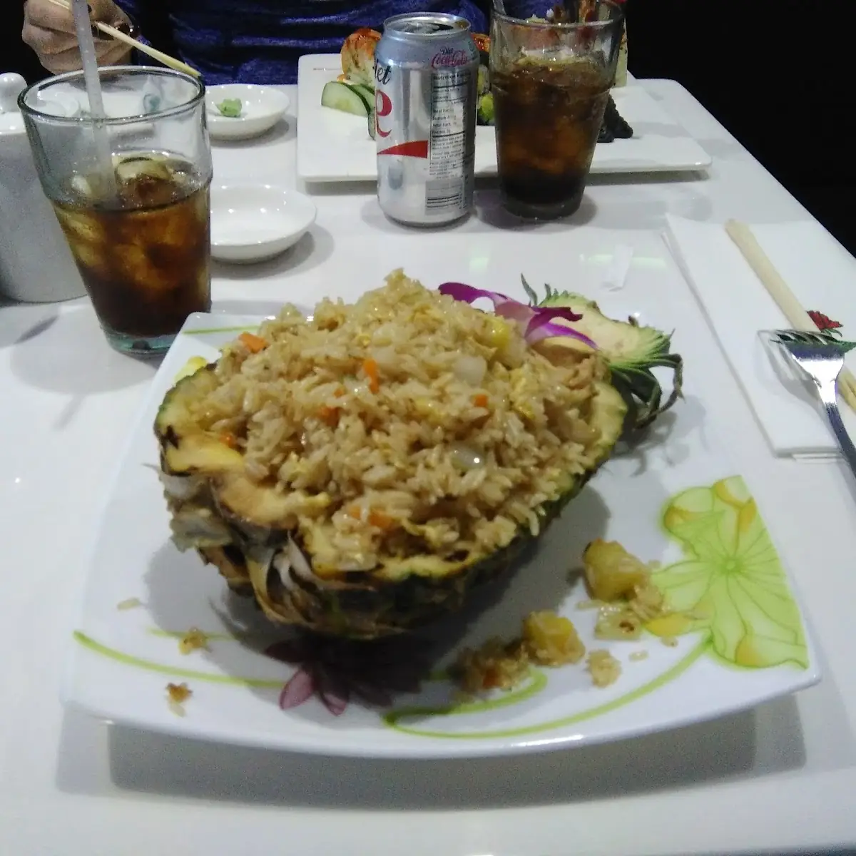 Pineapple Fried Rice in a Pineapple
