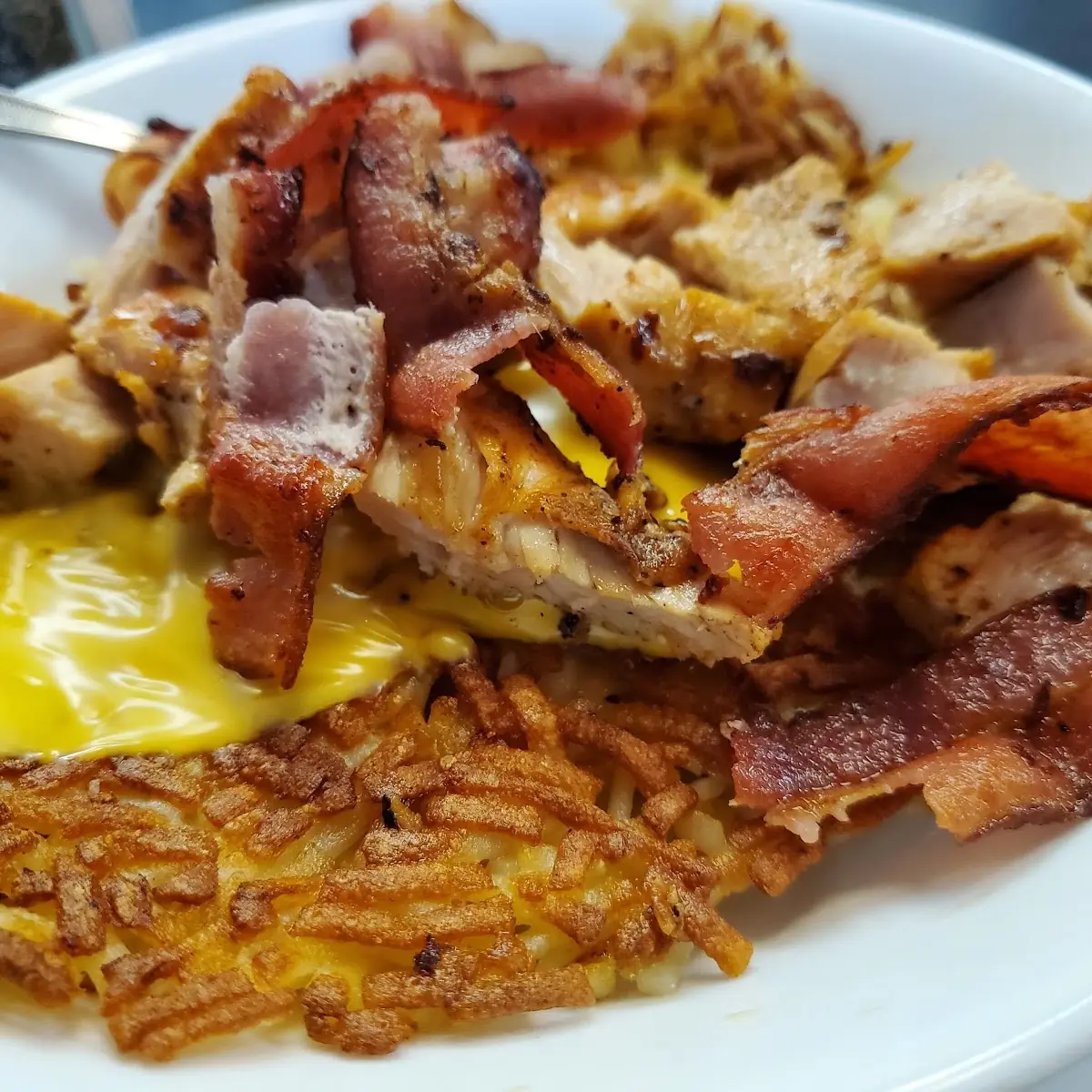 Chicken Hash Brown w Bacon