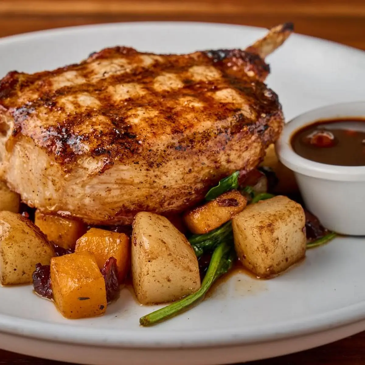 Grilled Apple Brined Pork Chop