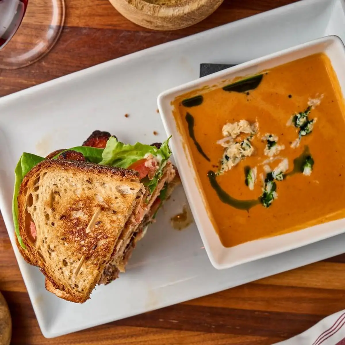 Roasted Red Pepper Crab Bisque