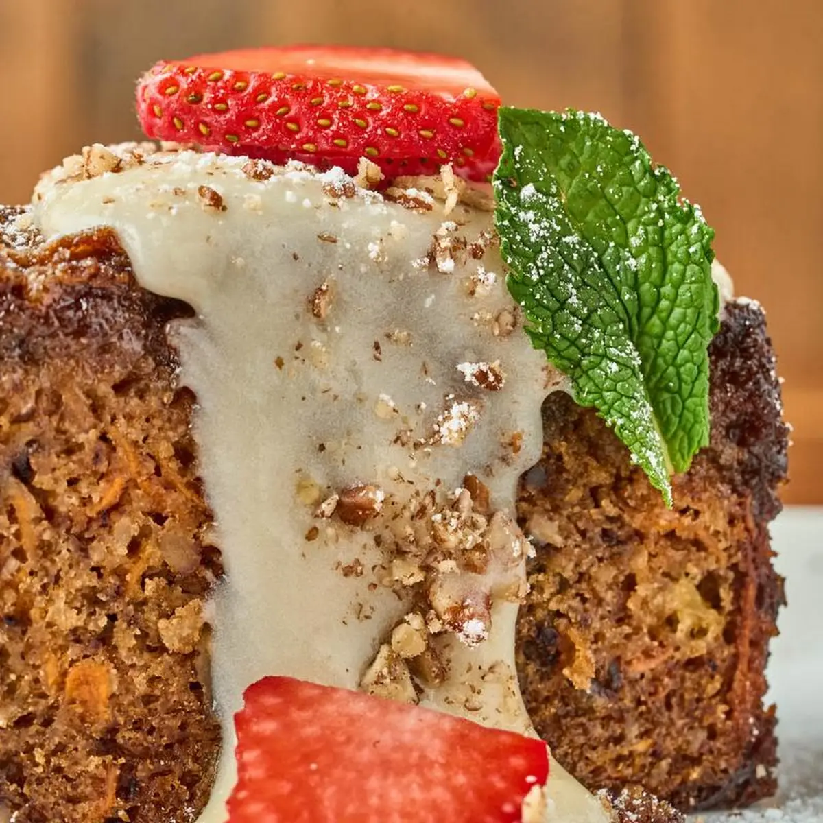 Warm Buttermilk Glazed Carrot Cake