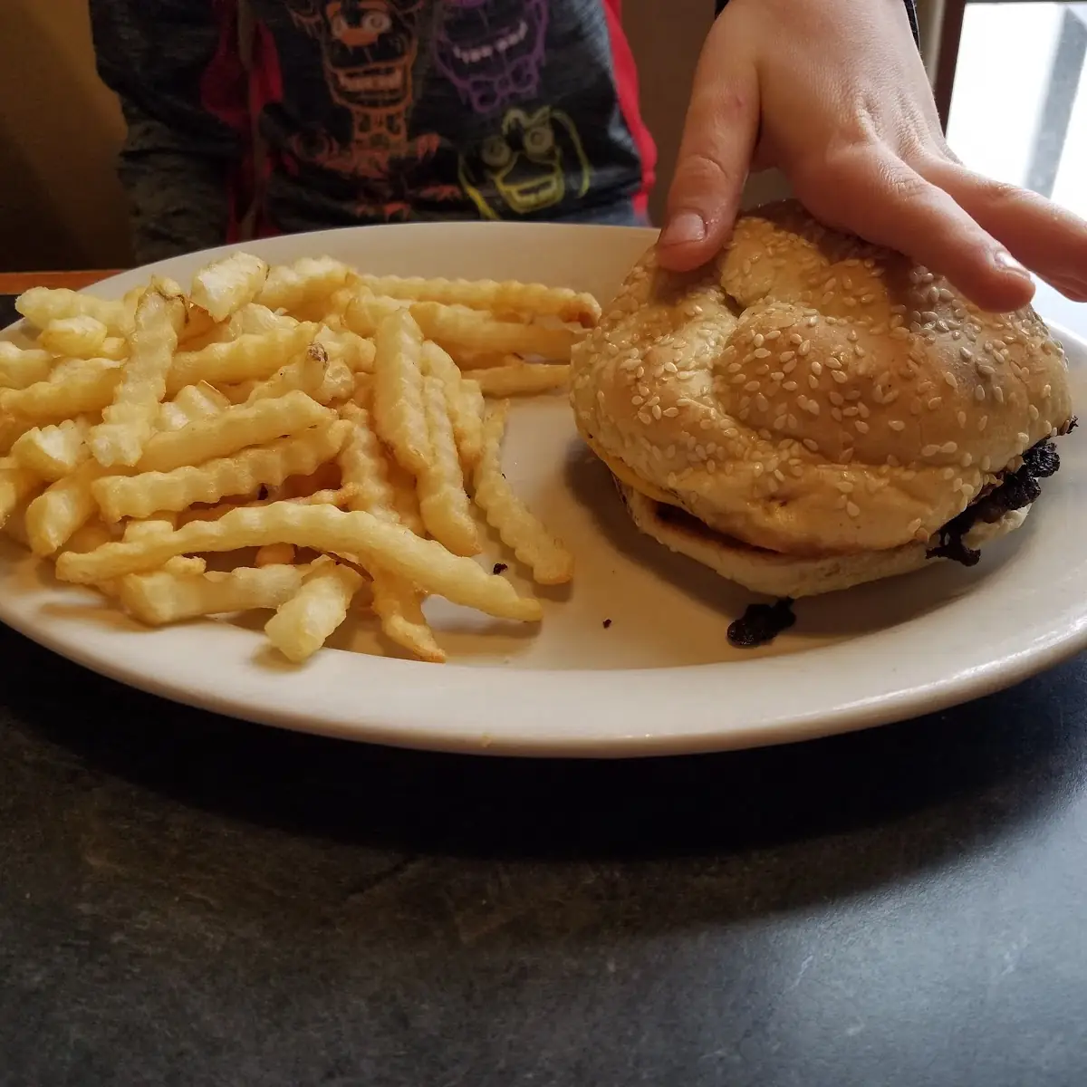 Kids Cheeseburger and Fries
