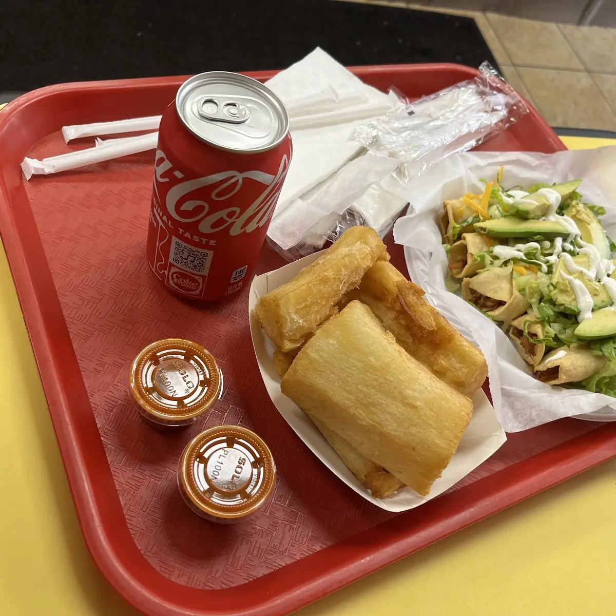 Tacos and Yuca Frita
