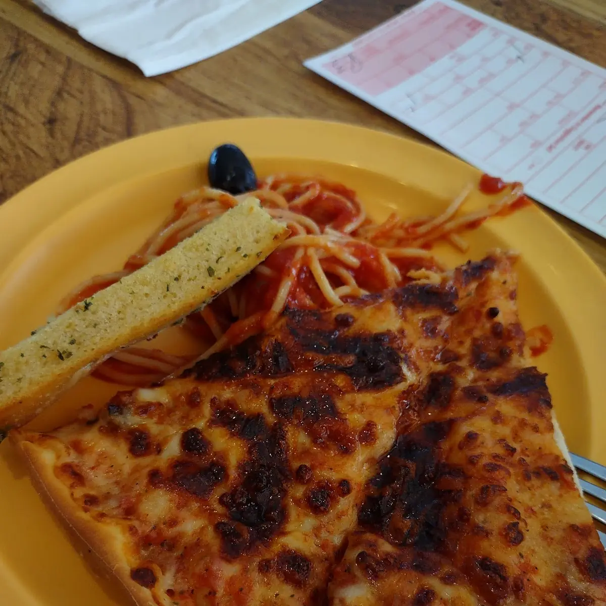 Buffet Cheese Pizza Spaghetti