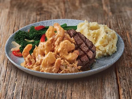Sirloin w Creamy Cajun Shrimp