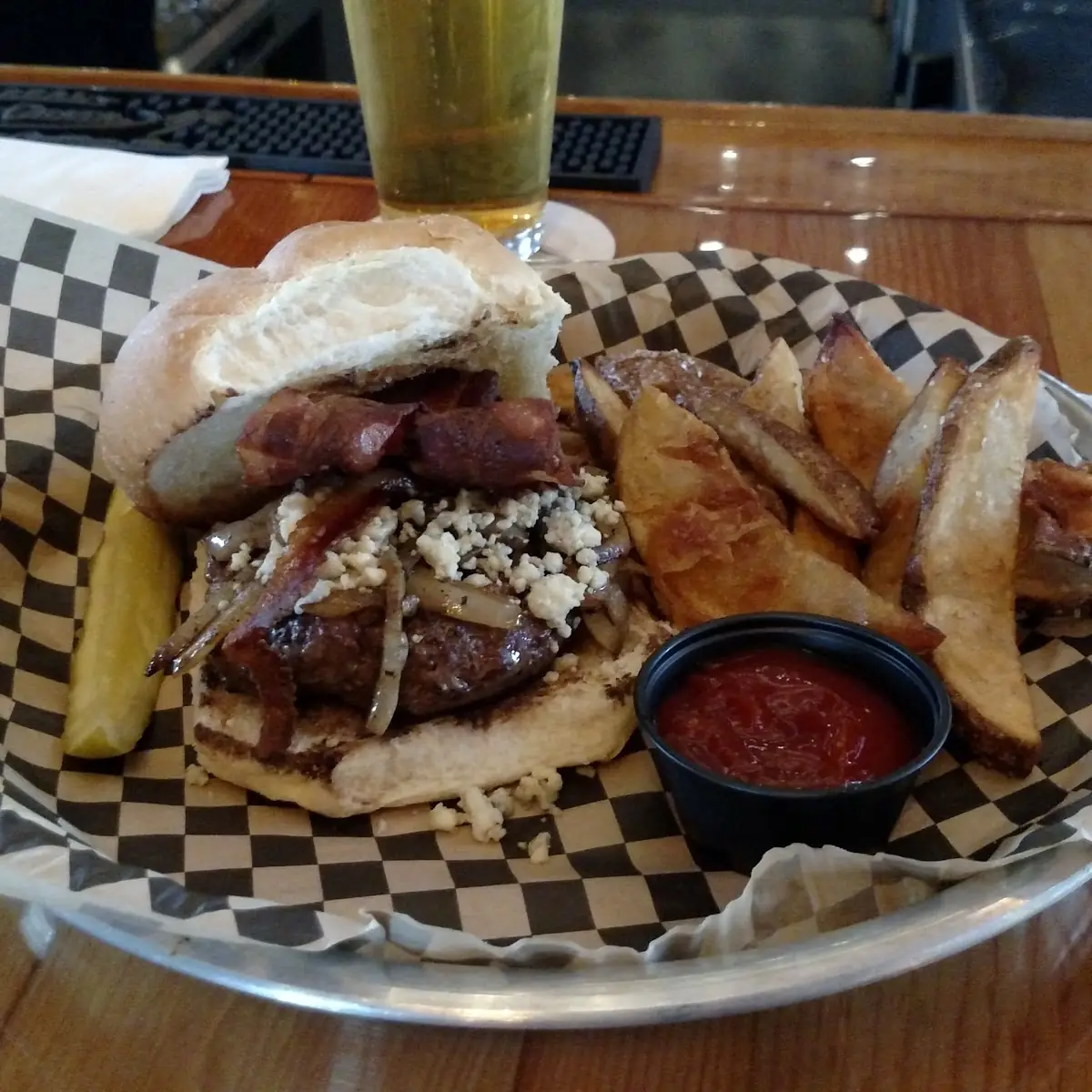 Burger with Blue Cheese
