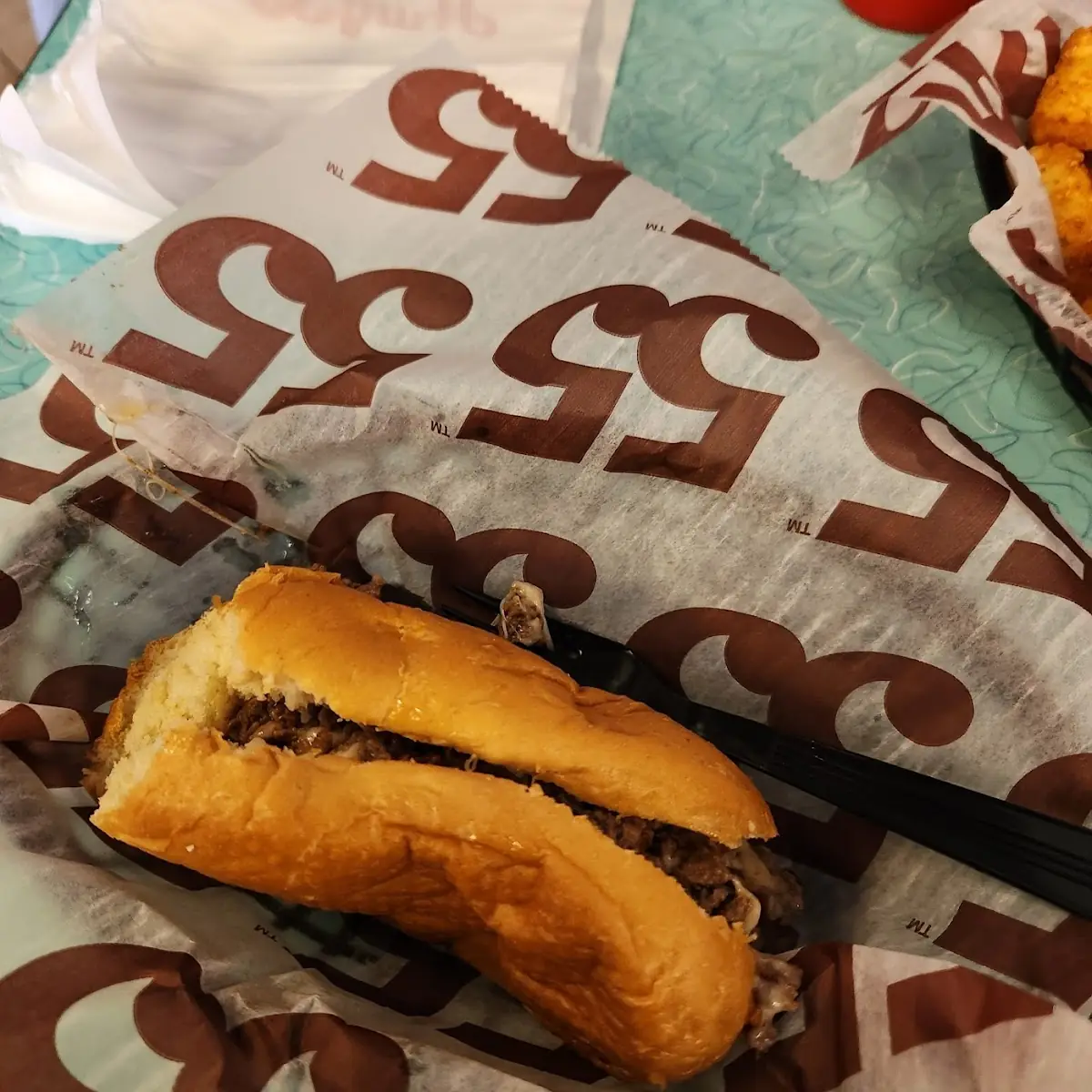 Cheese Steak and Tots