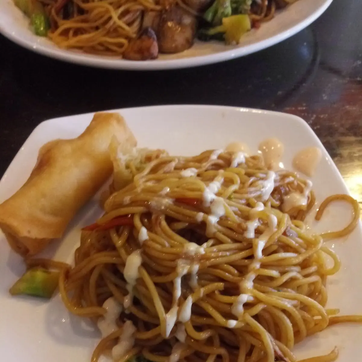 Spring Roll and Vegetable Soba