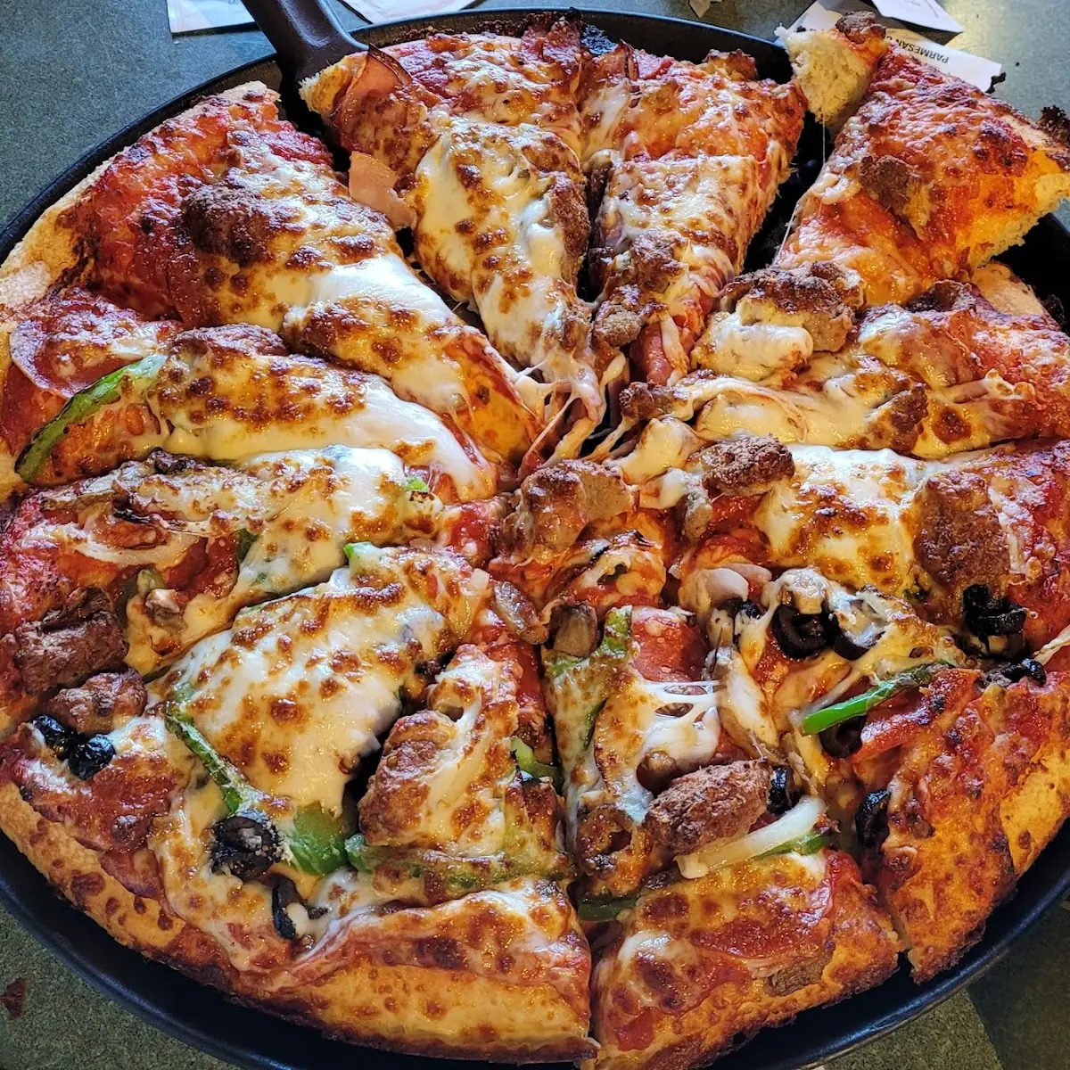 Half Supreme Half Meat Lovers Pizza
