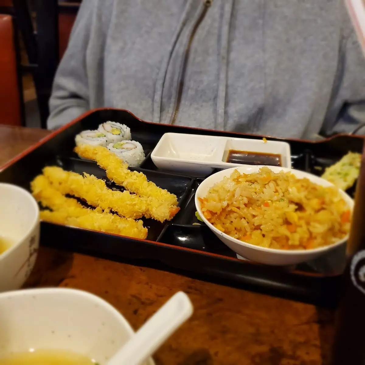 Bento Box with Shrimp Tempura