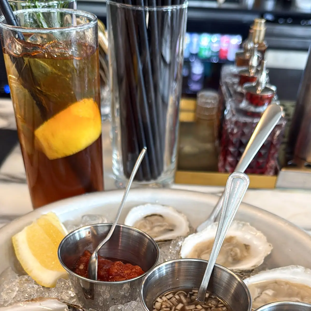 Fresh Oysters with Dipping Sauces