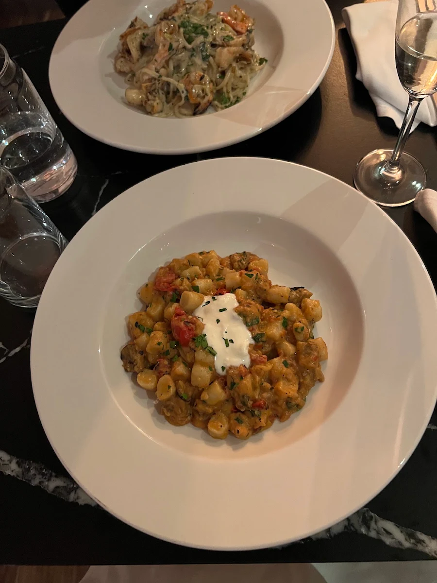 Gnocchi and Shrimp, Armonia Pasta Bar