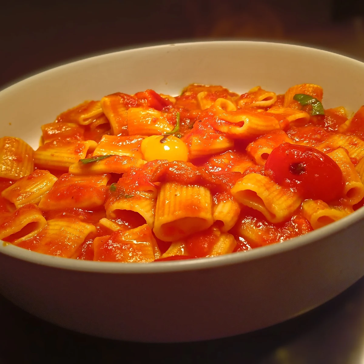 Rigatoni Arrabiata with Flame Roasted Pepper, Armonia Pasta Bar