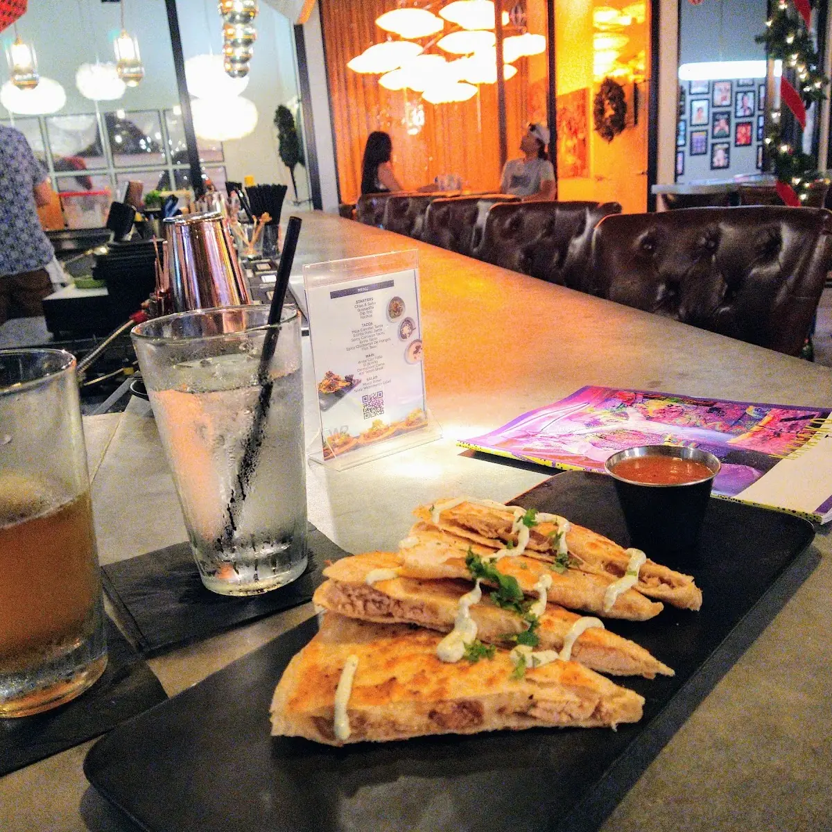 Crispy Cheese and Chicken Quesadilla