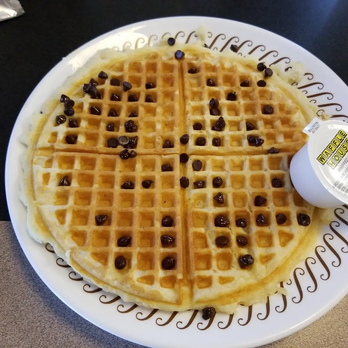 Peanut Butter & Chocolate Chip Waffle