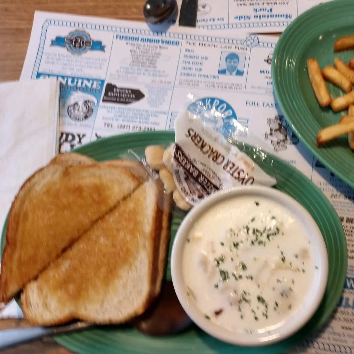 Grilled Cheese with Tomato & Clam Chowder