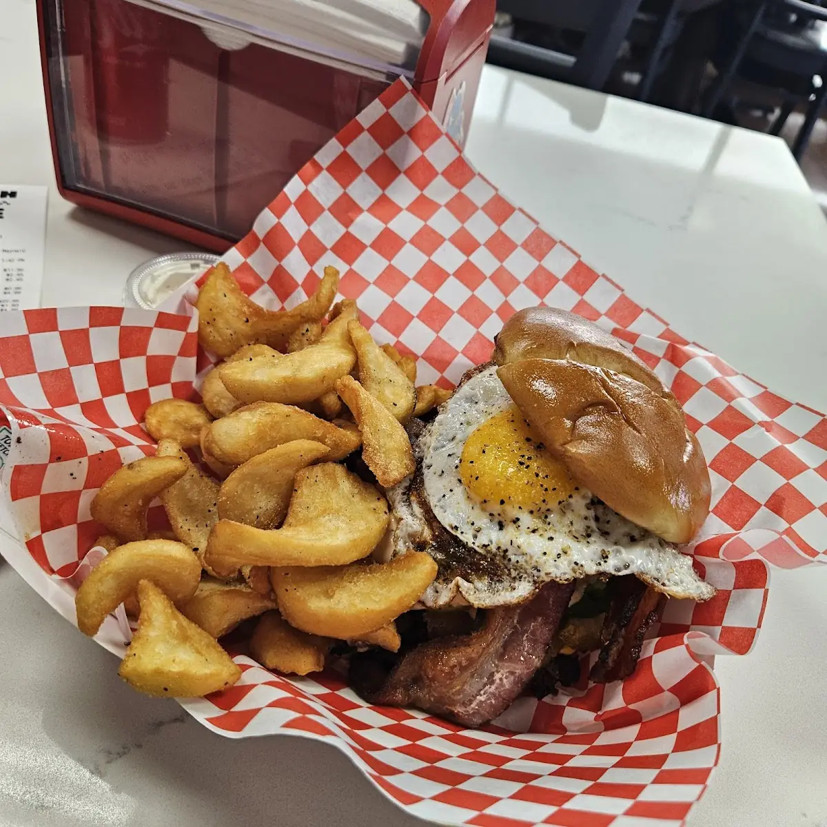 Double Smash Burger with Bacon