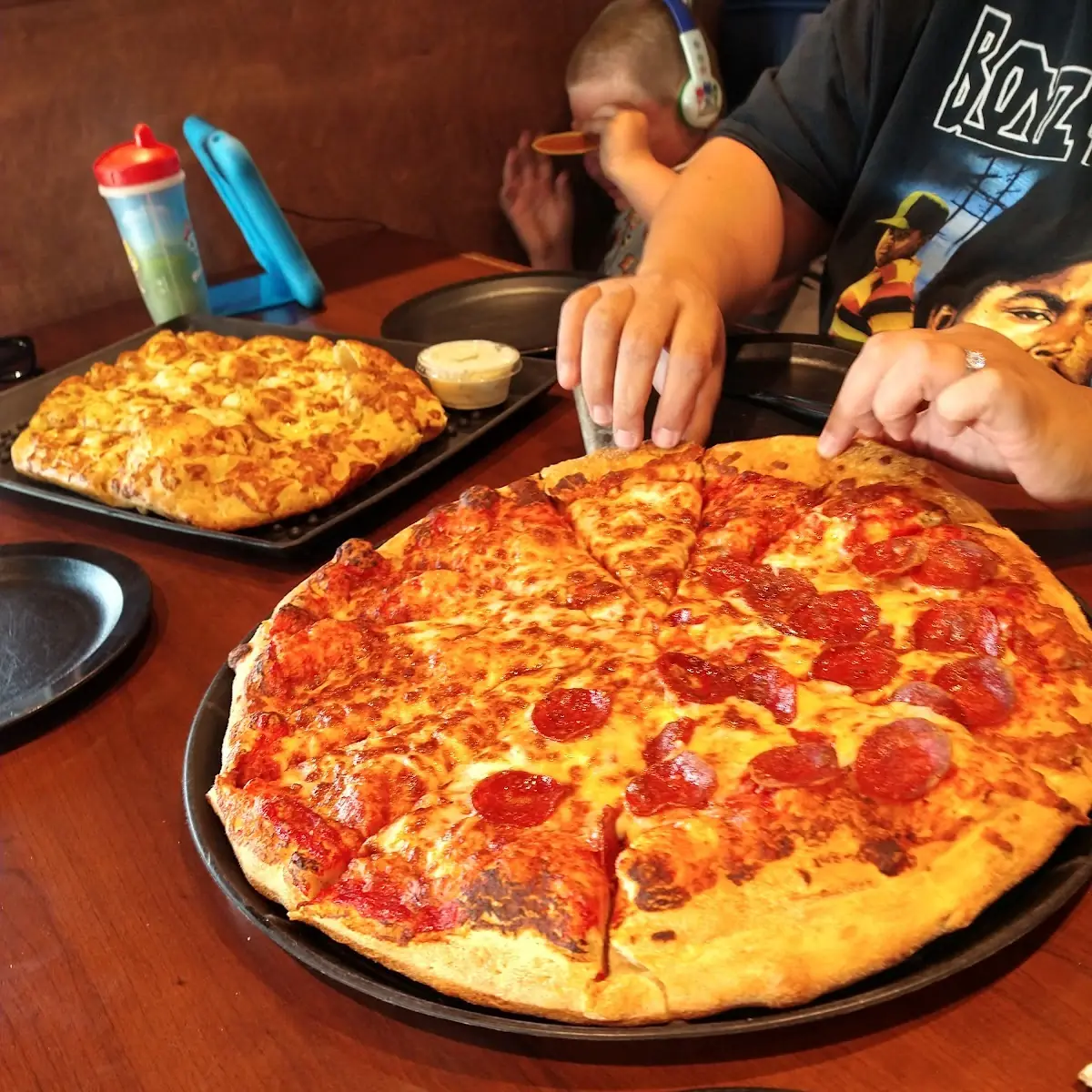 Half Cheese and Half Pepperoni Pizza