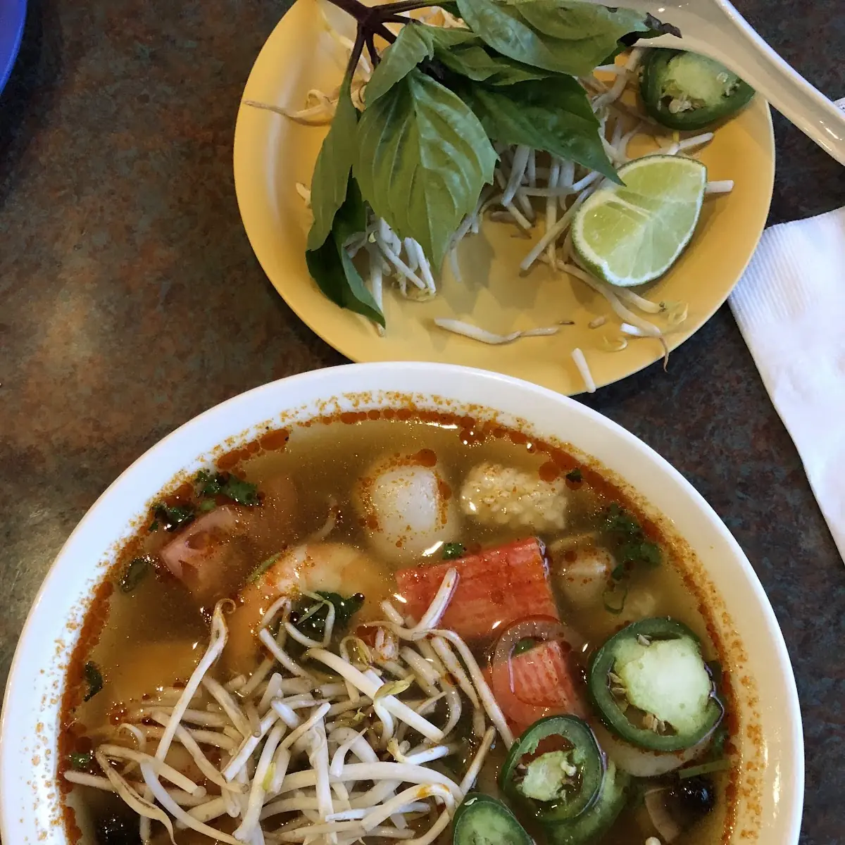 Spicy Seafood Rice Noodle Soup