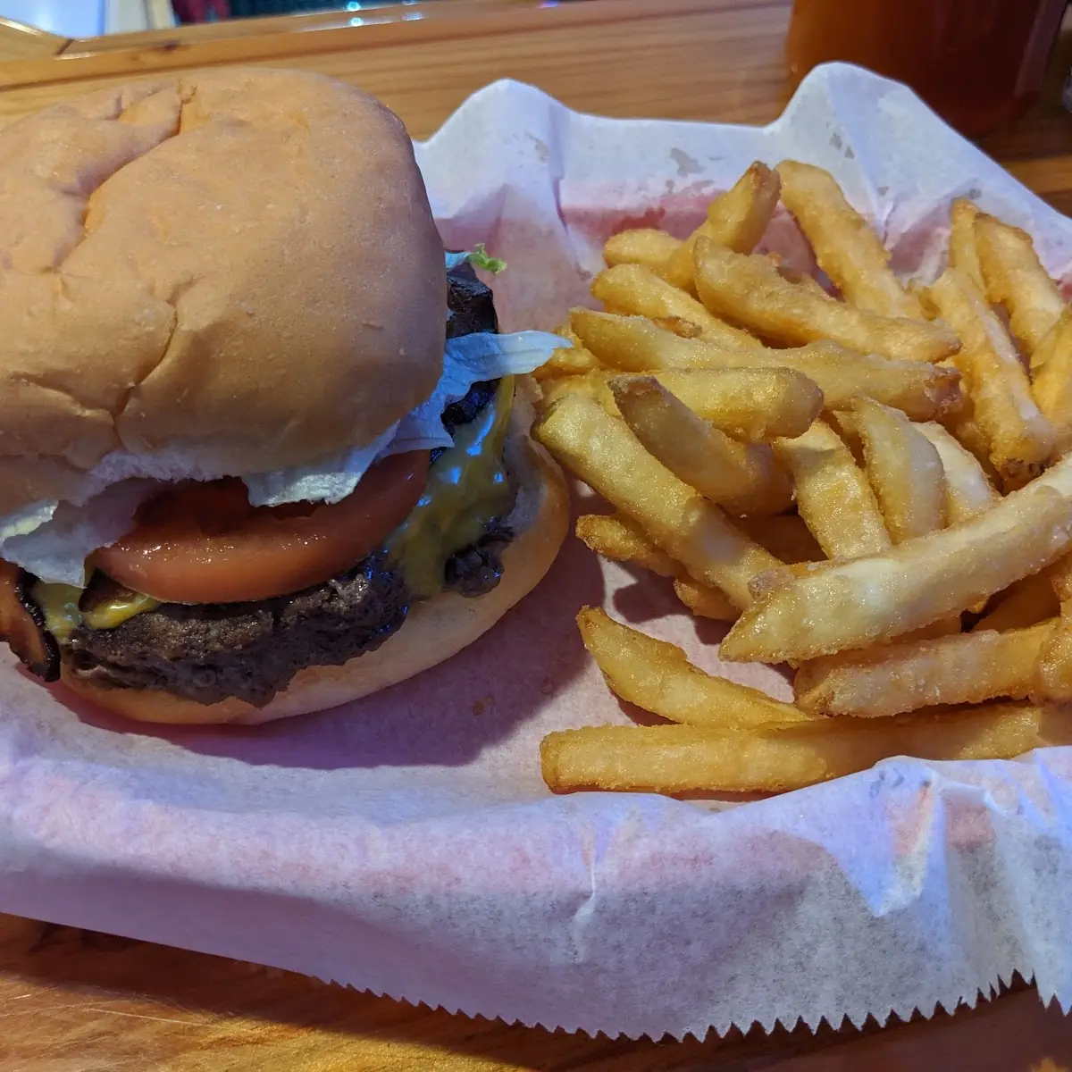 Tipsy Burger and Fries