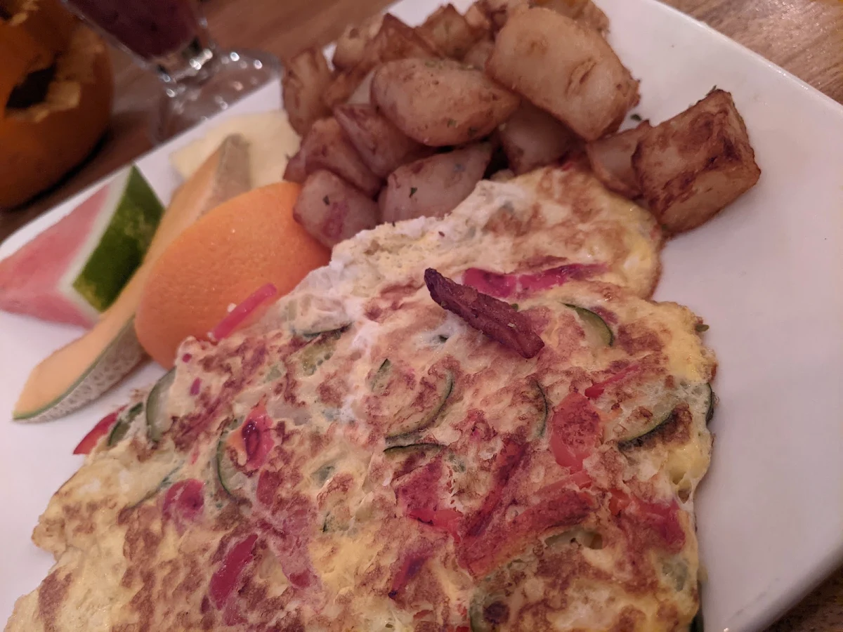 Smoked Salmon Omelette with Breakfast Potatoes