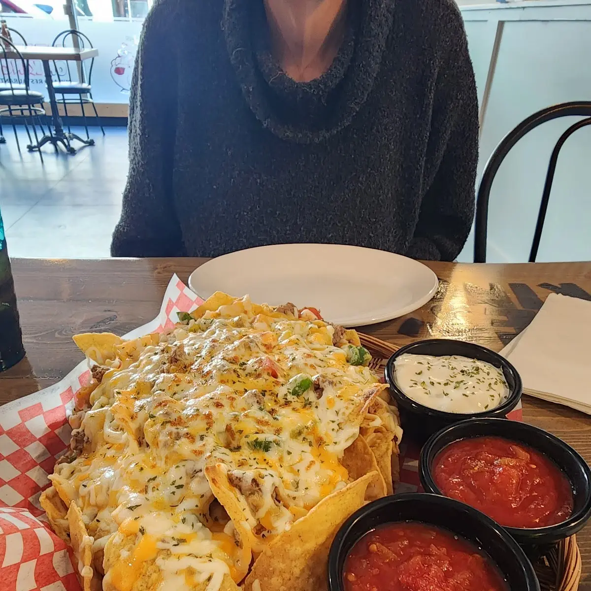Nachos with Beef, Fat Les on King