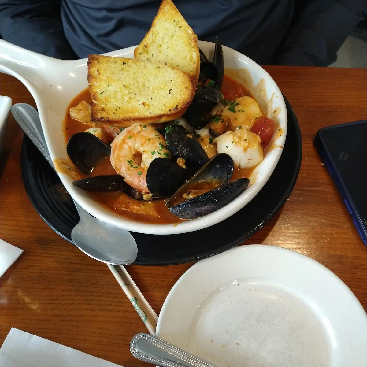 Seafood Stew with Toasted Bread