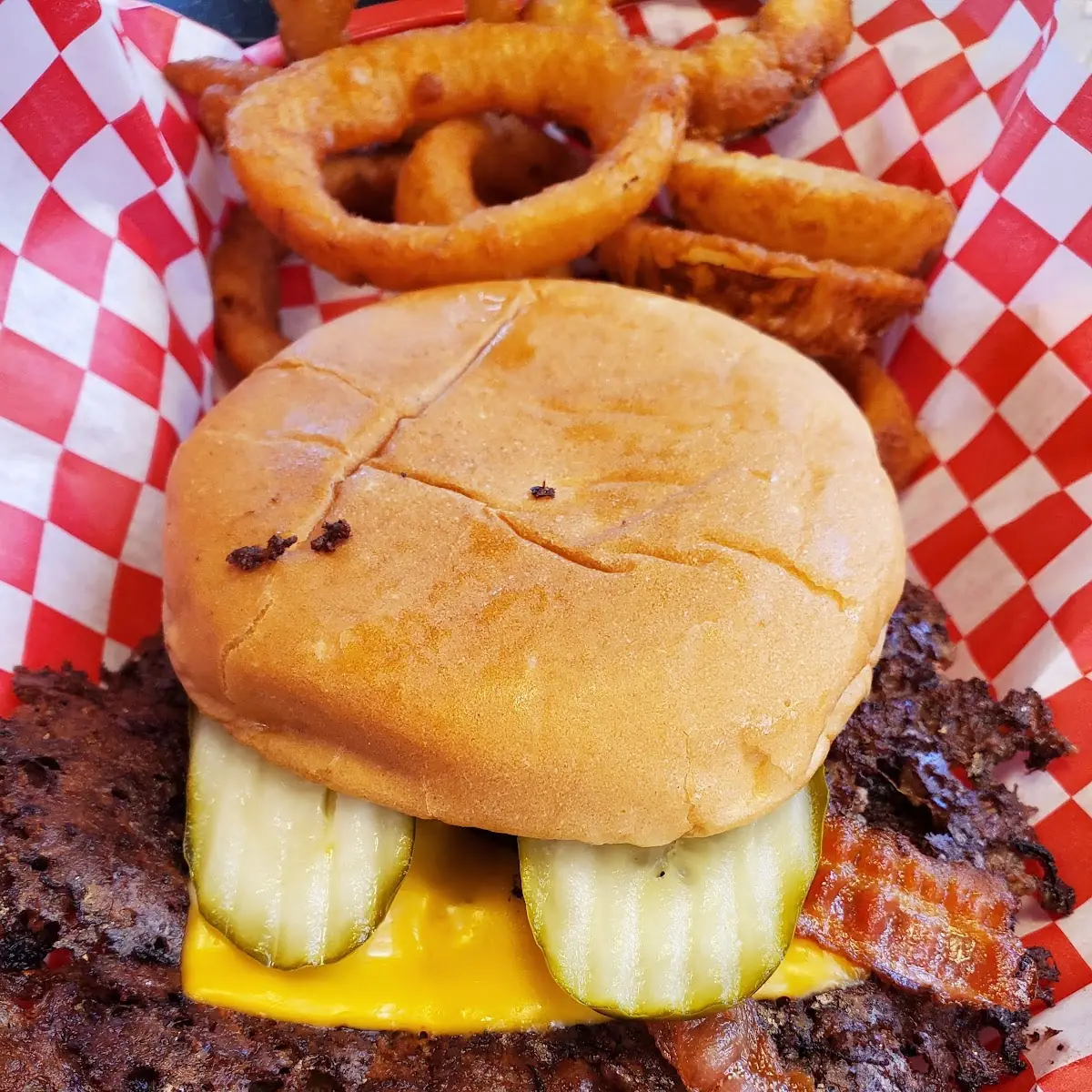 Freddy's Bacon and Cheese Burger Combo