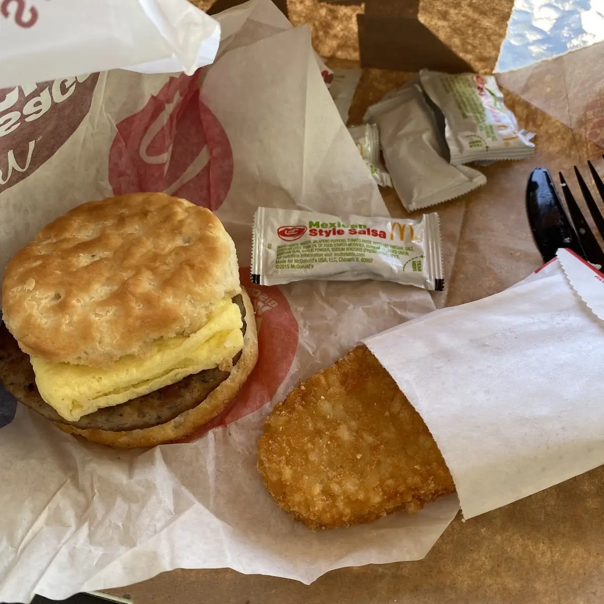 Sausage Egg Biscuit Breakfast