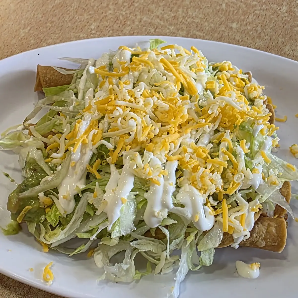 Five Rolled Beef Tacos