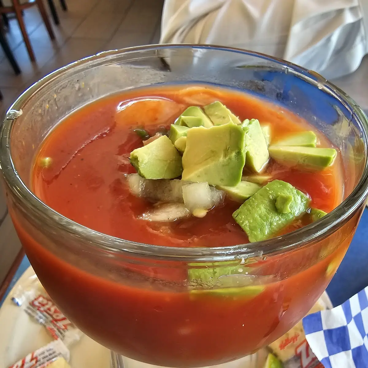 Shrimp Cocktail with Avocado Slices