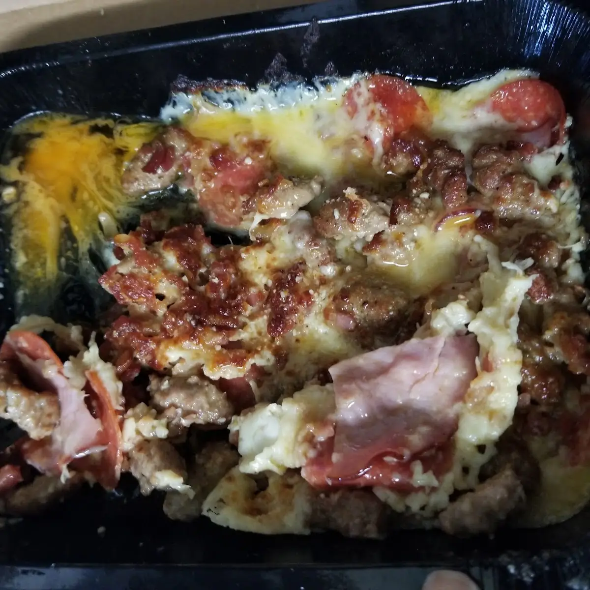 All Meat Pizza Bowl