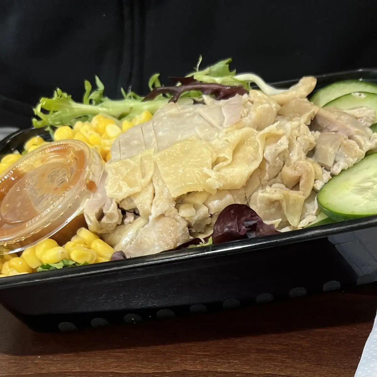 Steamed Chicken with Salad