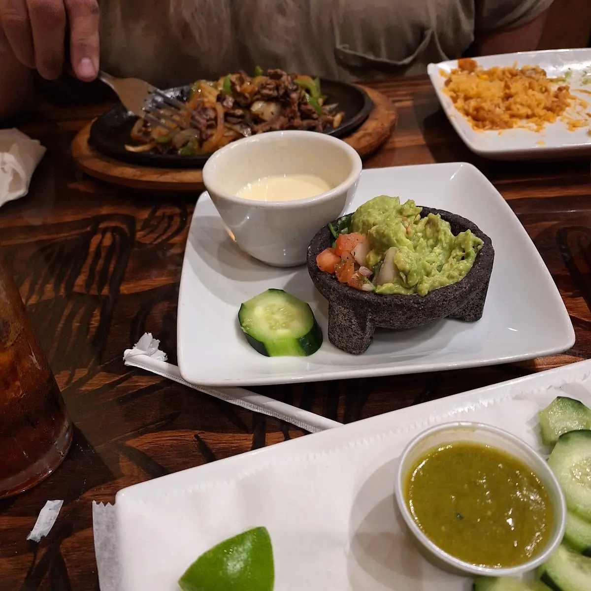 Cheese Dip and Guacamole