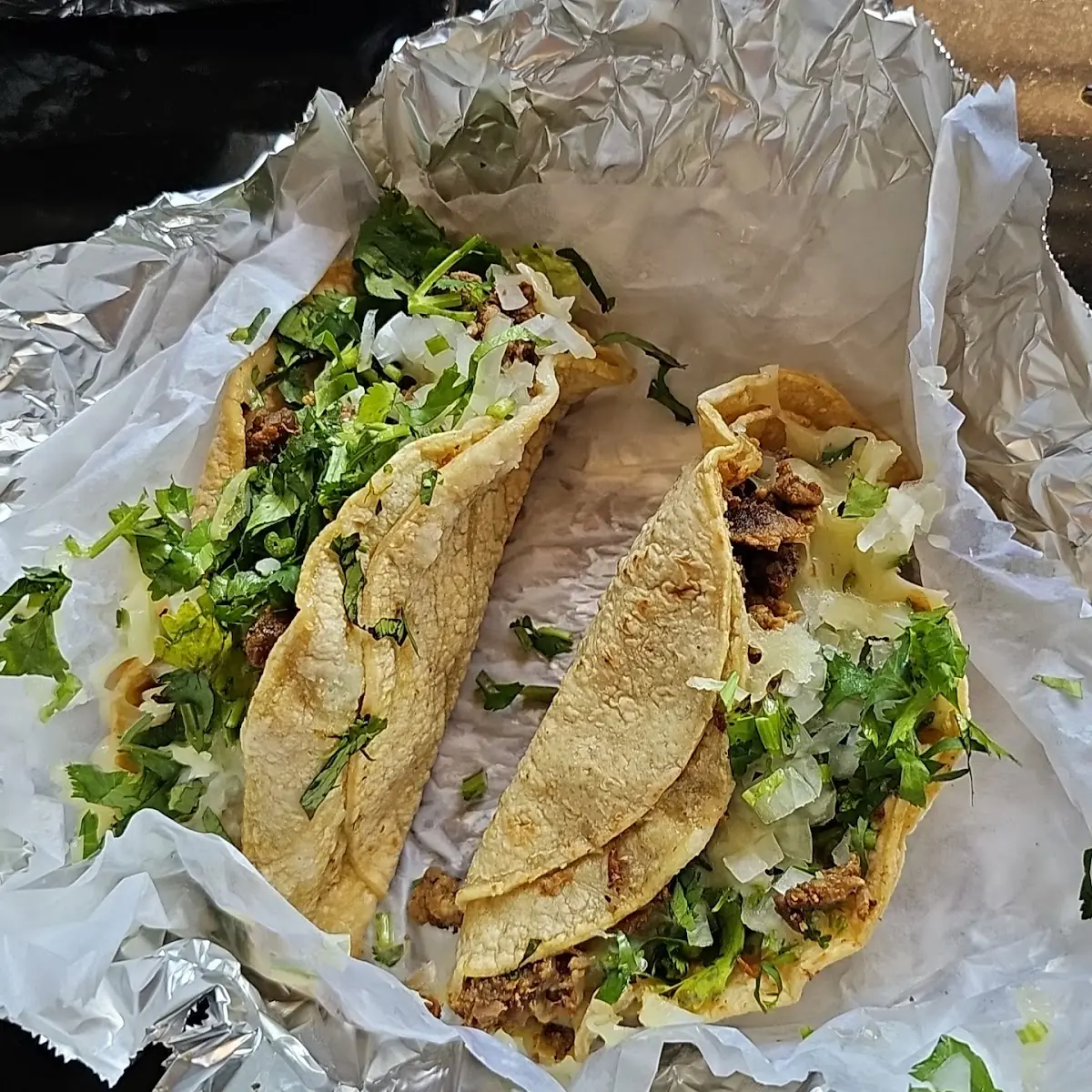 Steak Taco with Cilantro Onions and Cheese