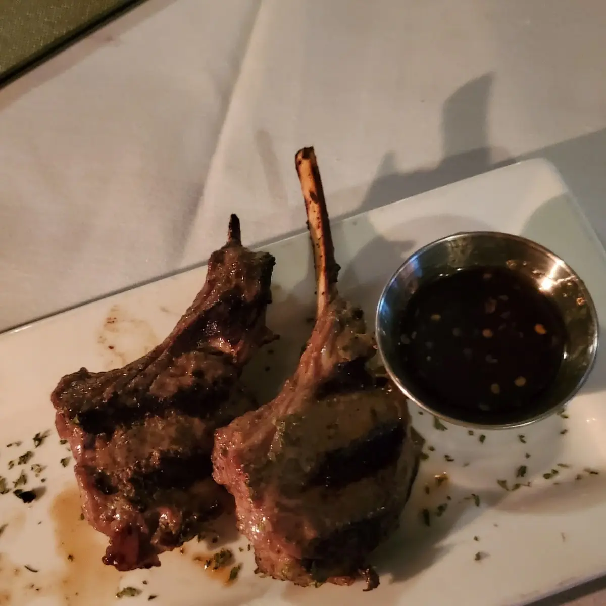Sea Bass Lamb Chops Drinks