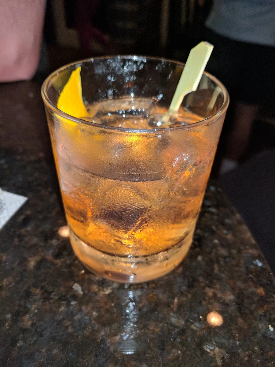 Whiskey Cocktail with Orange Peel