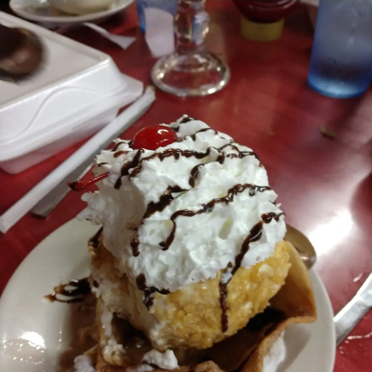 Fried Ice Cream Sundae