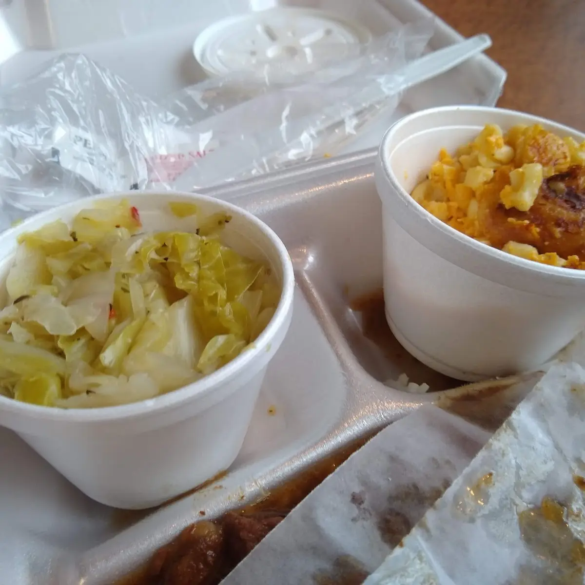 Cabbage and Mac and Cheese