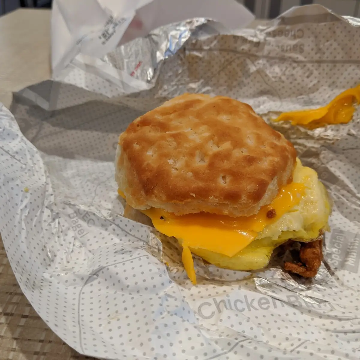 Chicken Egg & Cheese Biscuit