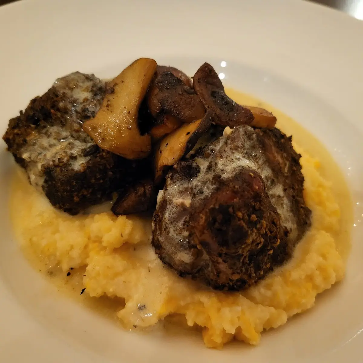 Smoked Pork Shank with Cheese Grits