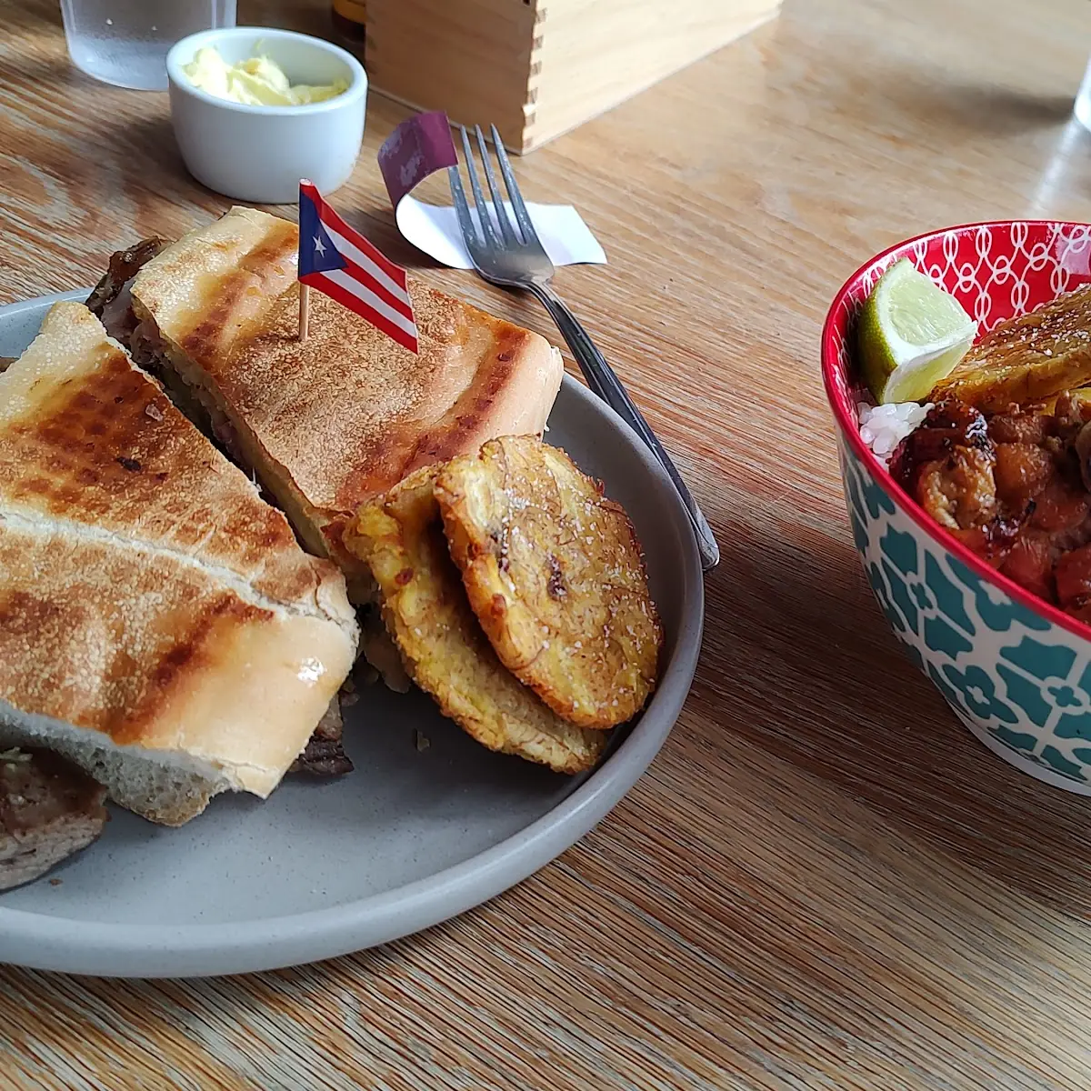 Cuban Sandwich and Chicken Bowl