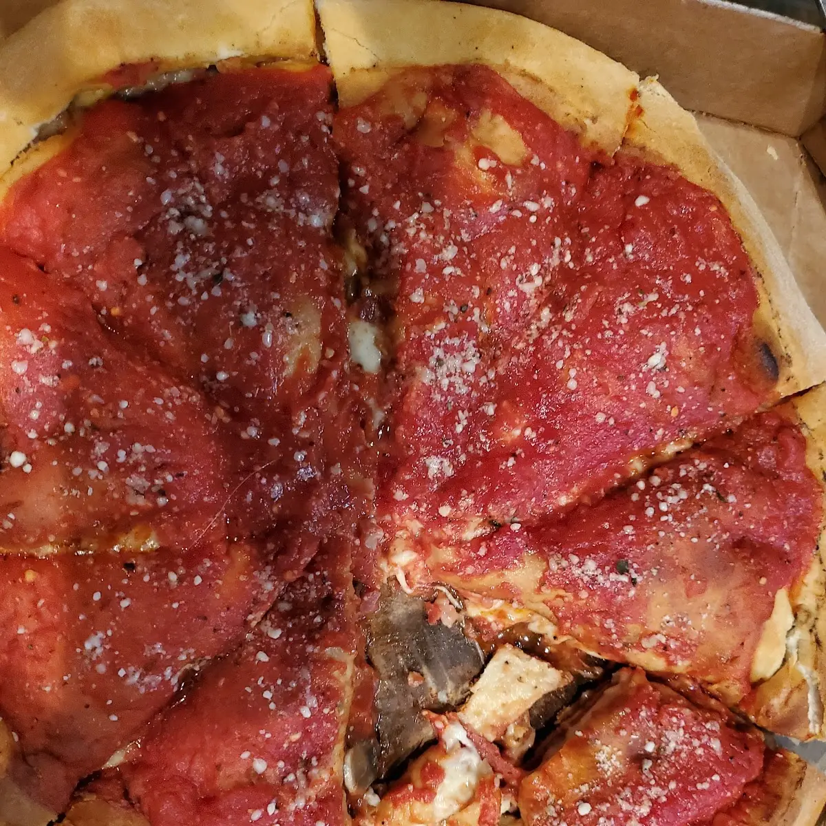 Deep Dish Sausage Pizza