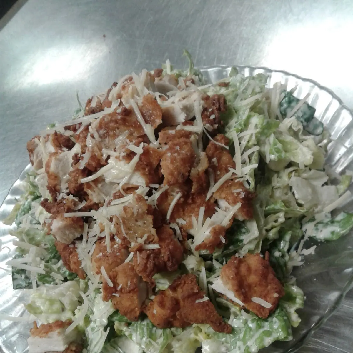 Fried Chicken Caesar Salad