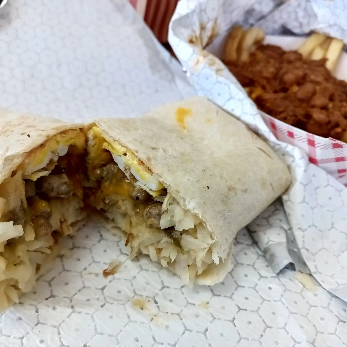 Breakfast Burrito with Hash Browns
