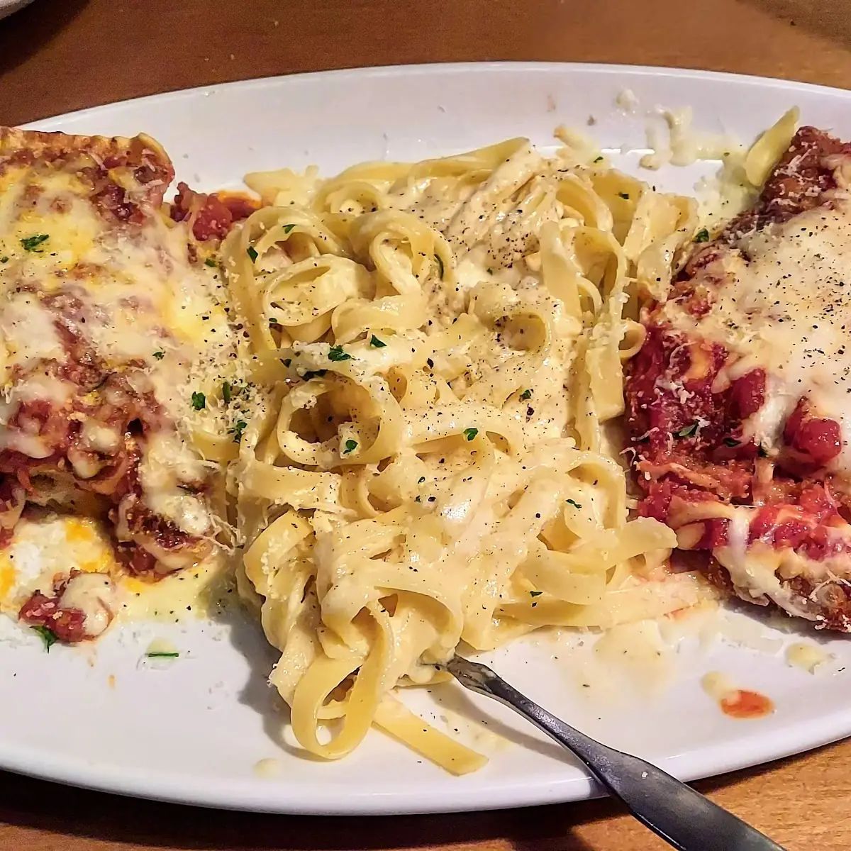 Chicken Parmigiana with Spaghetti