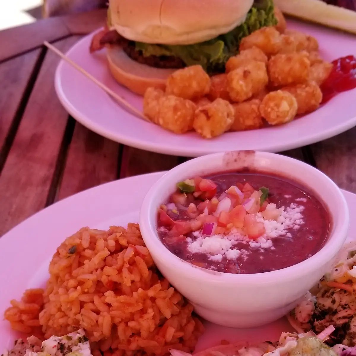 Burger & Fish Tacos