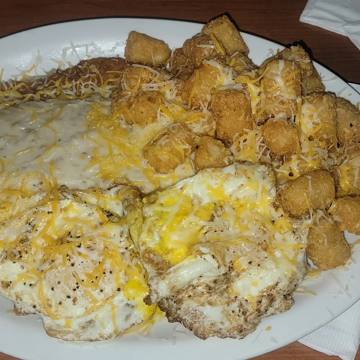 Chicken Fried Steak and Tots