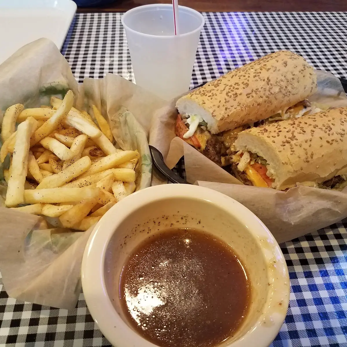 Cheese Burger on French Dressed